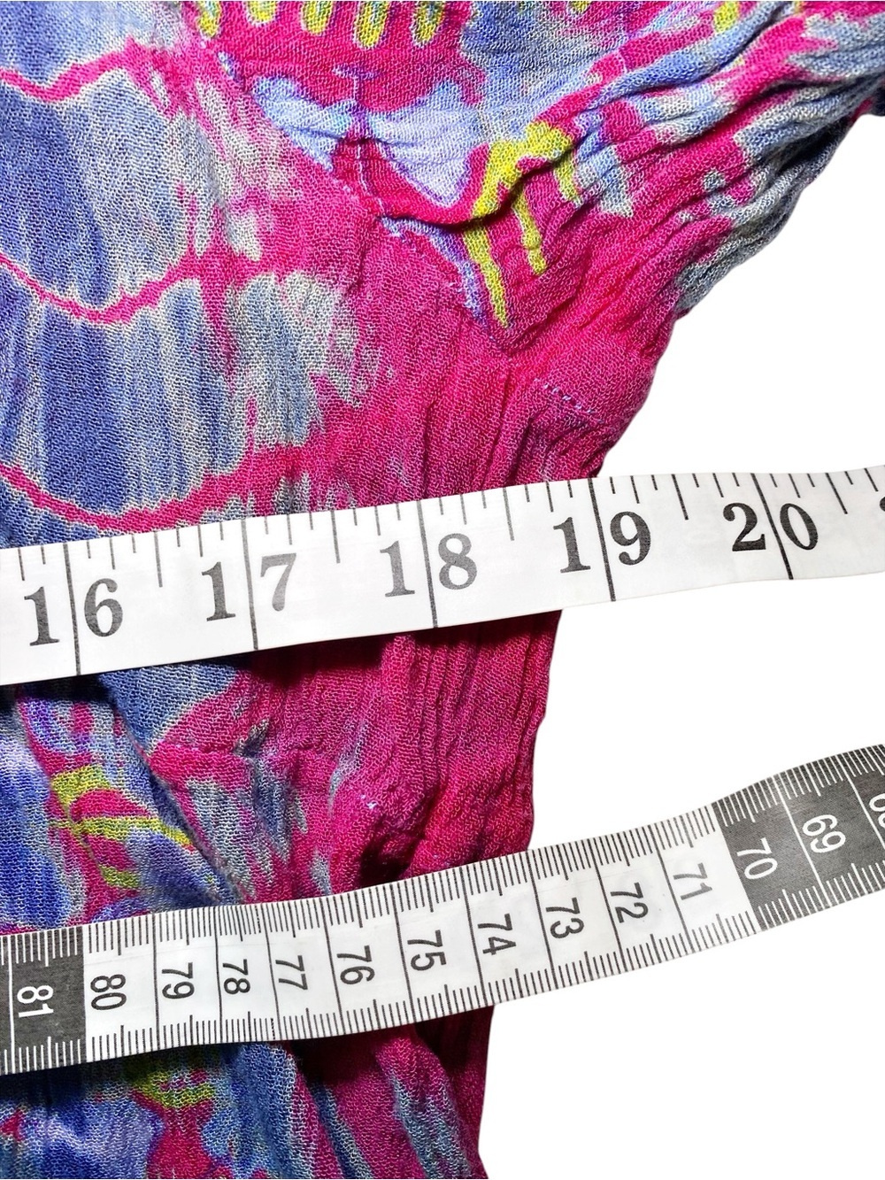 Greater Good | Pink & Purple Boho Print Crinkle Tunic Top - Picture 11 of 14